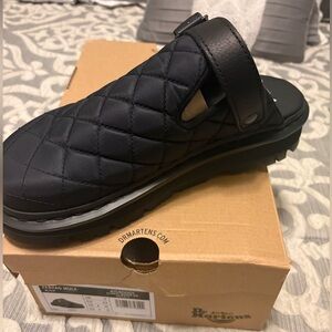 Dr Martens Zebzag Quilted Canvas Slingback Platform Mules - Men (10) Wmn (11)